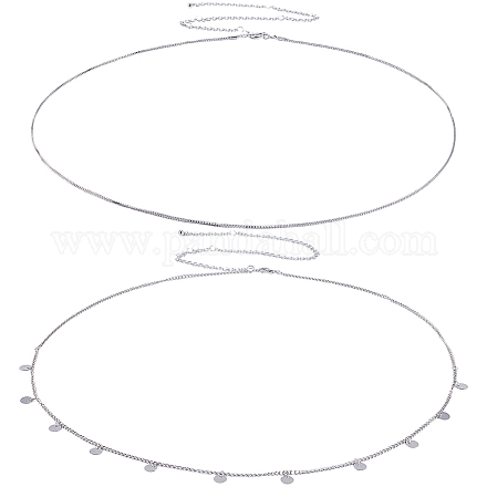 2 шт. железная цепочка на талию&nbsp;AJEW-WH20019-21P-1