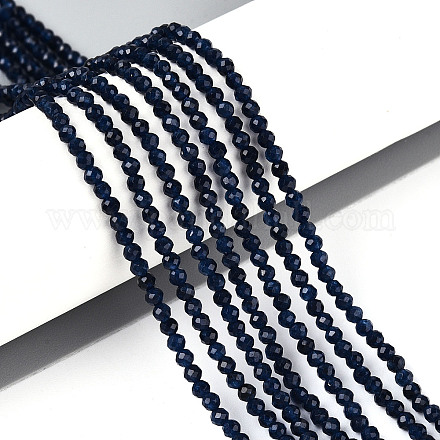 Крашеные бусины из натурального сапфира&nbsp;G-T143-05-1