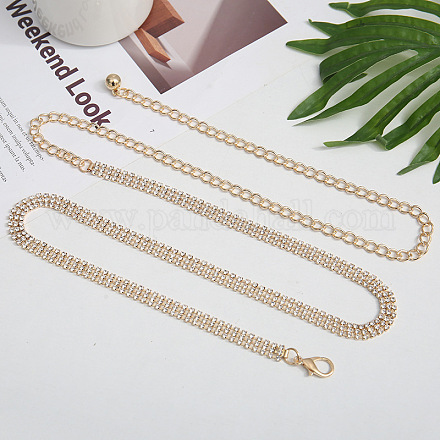 Сплав 3-рядные полностью хрустальные цепочки со стразами&nbsp;WGFFE9E-01-1