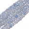 Natural Aquamarine Beads Strands, Faceted, Round, 2~2.5x2mm, Hole: 0.2mm, about 158~205pcs/strand, 15.7~16.7 inch(40~42.5cm)