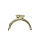 Heart Iron Kiss Lock Purse Frame Handle, for Coin Purse Making, Antique Bronze, 85mm