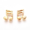 Alloy Cabochons, Musical Note, for UV Resin Filler, Epoxy Resin Jewelry Making, Golden, 7x5.5x1mm