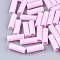 Rubber Beads, Tube, Pearl Pink, 12~12.5x4~4.5mm, Hole: 3mm, about 4000pcs/500g