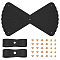PU Leather Bag Strap Connector Handbag Chain Link Clasps Including Leather Strap D Ring Leather Craft Purse Hardware Supplies, Black, 8.2x2.55x1cm