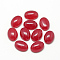 Natural White Jade Cabochons, Dyed, Oval, Crimson, 25x18x6~7mm