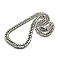 Tarnish Resistant Fashionable 304 Stainless Steel Cuban Link Chain Necklaces, with Lobster Claw Clasps, Faceted, Stainless Steel Color, 23 inch~25 inch(58.4~63.5cm)x14mm
