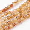 Natural Carnelian Beads Strands, Dyed & Heated, Round, 4~4.5mm, Hole: 1mm, about 85~90pcs/strand, 14.9 inch(38cm)