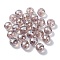 AB Color Plated Glass Beads, Faceted Round, Rosy Brown, 8x7mm, Hole: 1.5mm