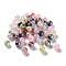 Transparent & Crackle & Frosted & Baking Print Glass Beads, Round, Mixed Color, 10.5x9mm, Hole: 1.5mm