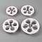 ABS Plastic Clay Cutter Sets, Clay Modeling Tool, 5-Petal Flower, Lavender Blush, 3.8~5.75x1.1~1.2cm, Inner Diameter: 2.8~4.9cm, 4pcs/set