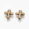 Alloy Beads, Cross, Lead Free & Nickel Free & Cadmium Free, Antique Bronze, 14x12.5x4mm, Hole: 2mm