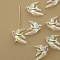 Acrylic Beads, Swallow, Clear AB, 17x16mm