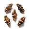 Handmade Porcelain Beads, Conch, Coconut Brown, 20x10.5x10mm, Hole: 1.8mm
