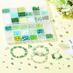 Наборы для самостоятельного изготовления сережек из стеклянных бусин&nbsp;DIY-YW0011-24