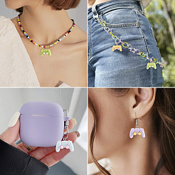 24 шт. 6 цвета непрозрачные подвески из смолы&nbsp;RESI-TA0003-34