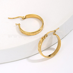 Минималистичные серьги-кольца из нержавеющей стали 201 в форме луны&nbsp;TD3757