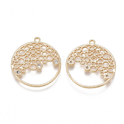 Латунные филигранные подвески&nbsp;KK-T038-345G-01