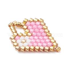 Подвески в виде сердечек из бисера&nbsp;PALLOY-MZ01147-03