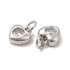 Латунные микропаве прозрачные кубические циркониевые подвески&nbsp;KK-E068-VB235