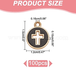 100шт подвески из эмалированного сплава с покрытием из светлого золота ENAM-AR0001-75