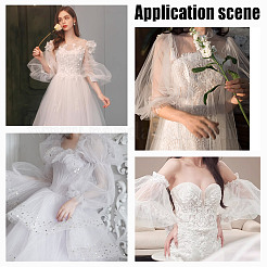 Съемные рукава-фонарики из органзы&nbsp;AJEW-WH0270-359A