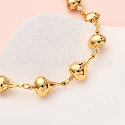 Ожерелья из нержавеющей стали 304 с каплевидными звеньями для женщин&nbsp;NJEW-G178-06G