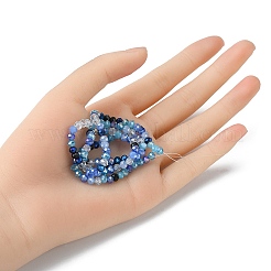 Стеклянные бусины с гальваническим покрытием &nbsp;EGLA-yw0002-C01