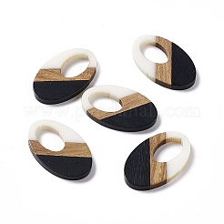 Подвески из непрозрачной смолы и ореха&nbsp;RESI-M027-02D