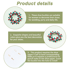 2шт сплав горный хрусталь цветочные украшения для обуви&nbsp;FIND-FG0002-49A