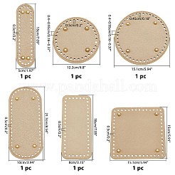 6 шт. 6 стиля плоские круглые сумки из искусственной кожи для вязания крючком подкладка для формирования низа ногтей&nbsp;DIY-PH0021-06C