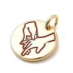 Латунь эмаль подвески&nbsp;KK-P338-28G-01