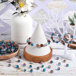 300шт прозрачные акриловые бусины с кракле&nbsp;CACR-SP0001-01B