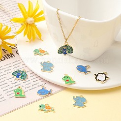 30шт 6 стиля подвески из сплава с эмалью&nbsp;ENAM-CJ0004-26