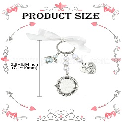 Сплав пустая купольная фоторамка овальная и прямоугольная свадебная подвеска&nbsp;KEYC-CJ00008