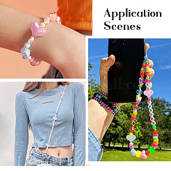 50шт 5 цвета радужные переливающиеся акриловые бусины&nbsp;RESI-TA0002-19