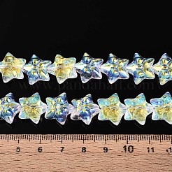 Стеклянные бусины с гальваническим покрытием &nbsp;EGLA-N020-01G