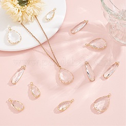 12 шт. 3 стиля подвески из латунного стекла FIND-AR0005-08