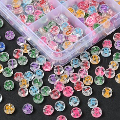 1200шт 24 стильные прозрачные акриловые эмалевые бусины&nbsp;MACR-YW0001-66