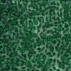 6/0 прозрачная двухцветная стеклянная бисерина&nbsp;SEED-T006-01C-C09