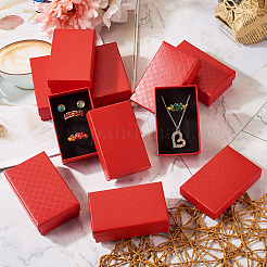 Прямоугольная картонная бумажная шкатулка для драгоценностей&nbsp;CON-TAC0015-01D