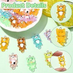 70шт 7 цвета светящиеся прозрачные подвески из смолы&nbsp;FIND-CJ0004-53