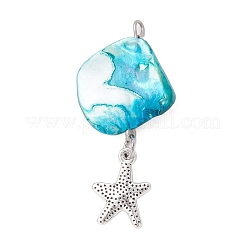 5 шт. 5 стиля подвески из натуральных пресноводных ракушек в виде самородков&nbsp;PALLOY-JF04157