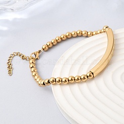 Браслеты из нержавеющей стали 304 с бусинами&nbsp;BJEW-D408-02G