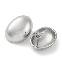 Овальные серьги-гвоздики из нержавеющей стали 304 EJEW-D281-04S