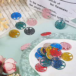 100 шт. двухцветные окрашенные спреем подвески-соединители из нержавеющей стали 430&nbsp;STAS-TA0002-54