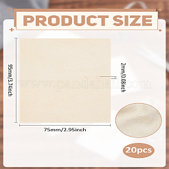 20 шт. замшевая полировальная салфетка&nbsp;AJEW-LP0004-09