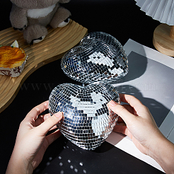 Сердце стеклянный зеркальный шар отражающий шар&nbsp;AJEW-WH0036-123A