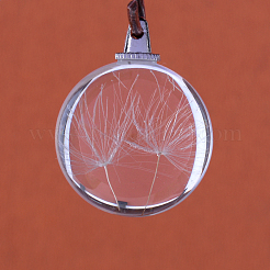 Круглые литые стеклянные подвески&nbsp;X-GLAA-Q051-20mm-01P
