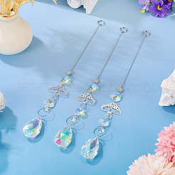 3 шт. подвесные украшения в виде грибов из нержавеющей стали 201&nbsp;HJEW-TA00369