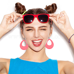 6 пара 6-х стилевых акриловых сережек-капель с отверстиями&nbsp;EJEW-AN0002-11